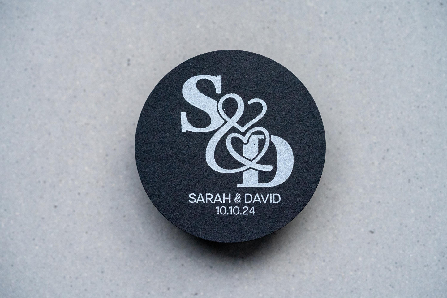 Personalised Black Monogram Stickers