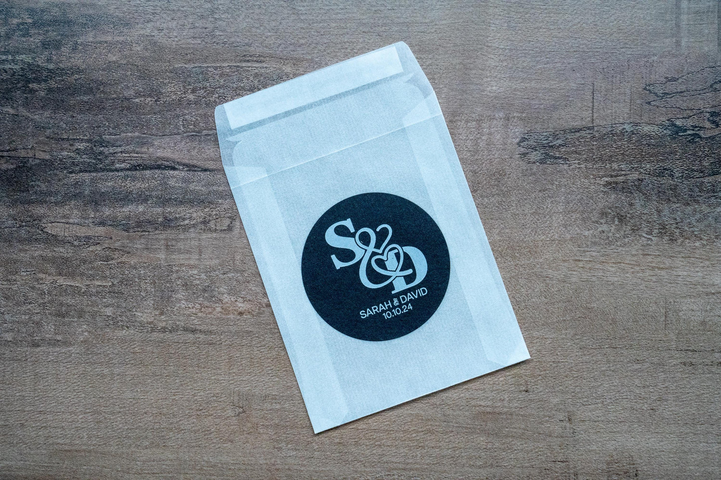 Personalised Black Monogram Stickers