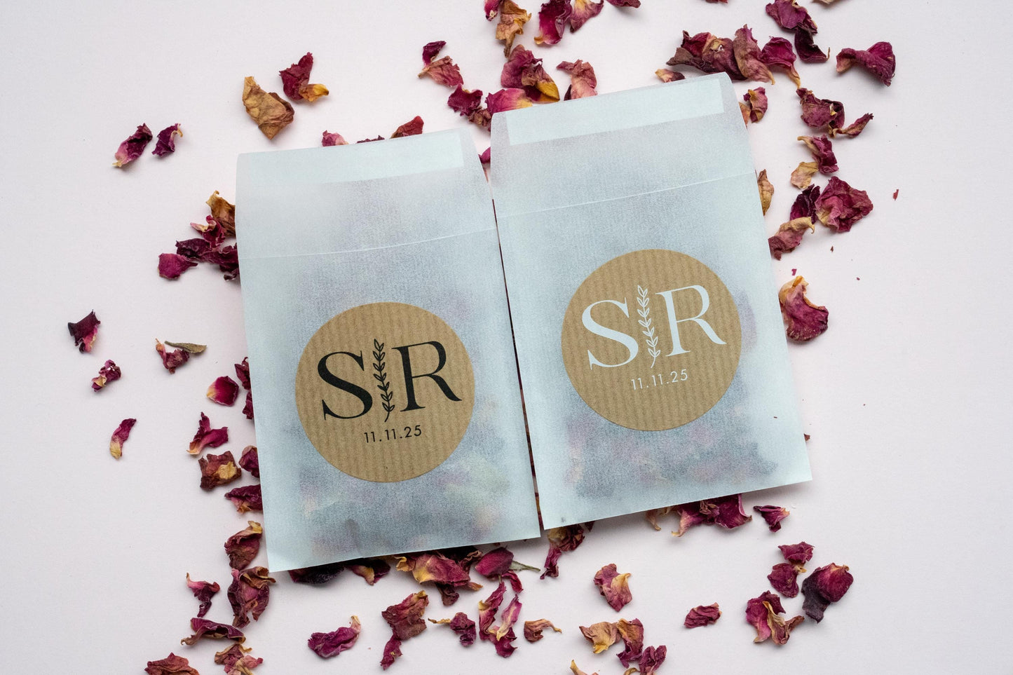 Personalised Kraft Monogram Stickers