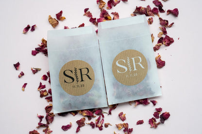Personalised Kraft Monogram Stickers