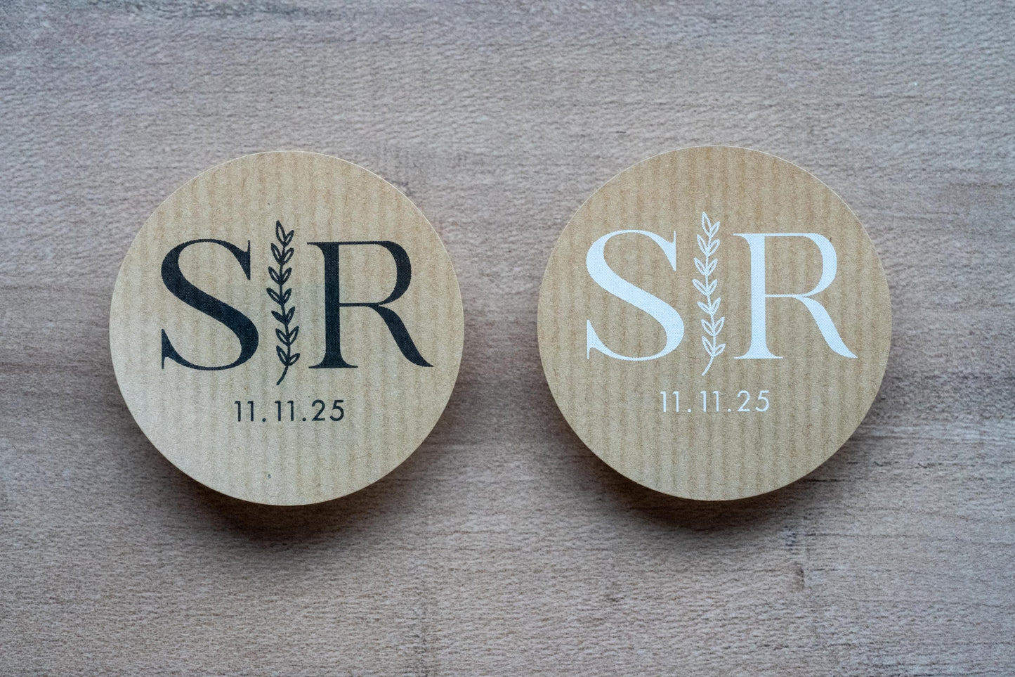 Personalised Kraft Monogram Stickers