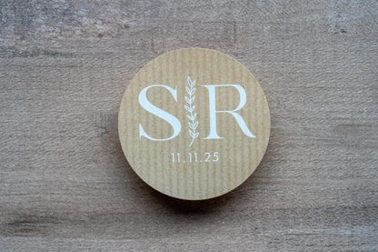 Personalised Kraft Monogram Stickers