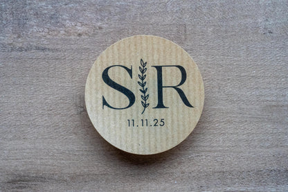 Personalised Kraft Monogram Stickers