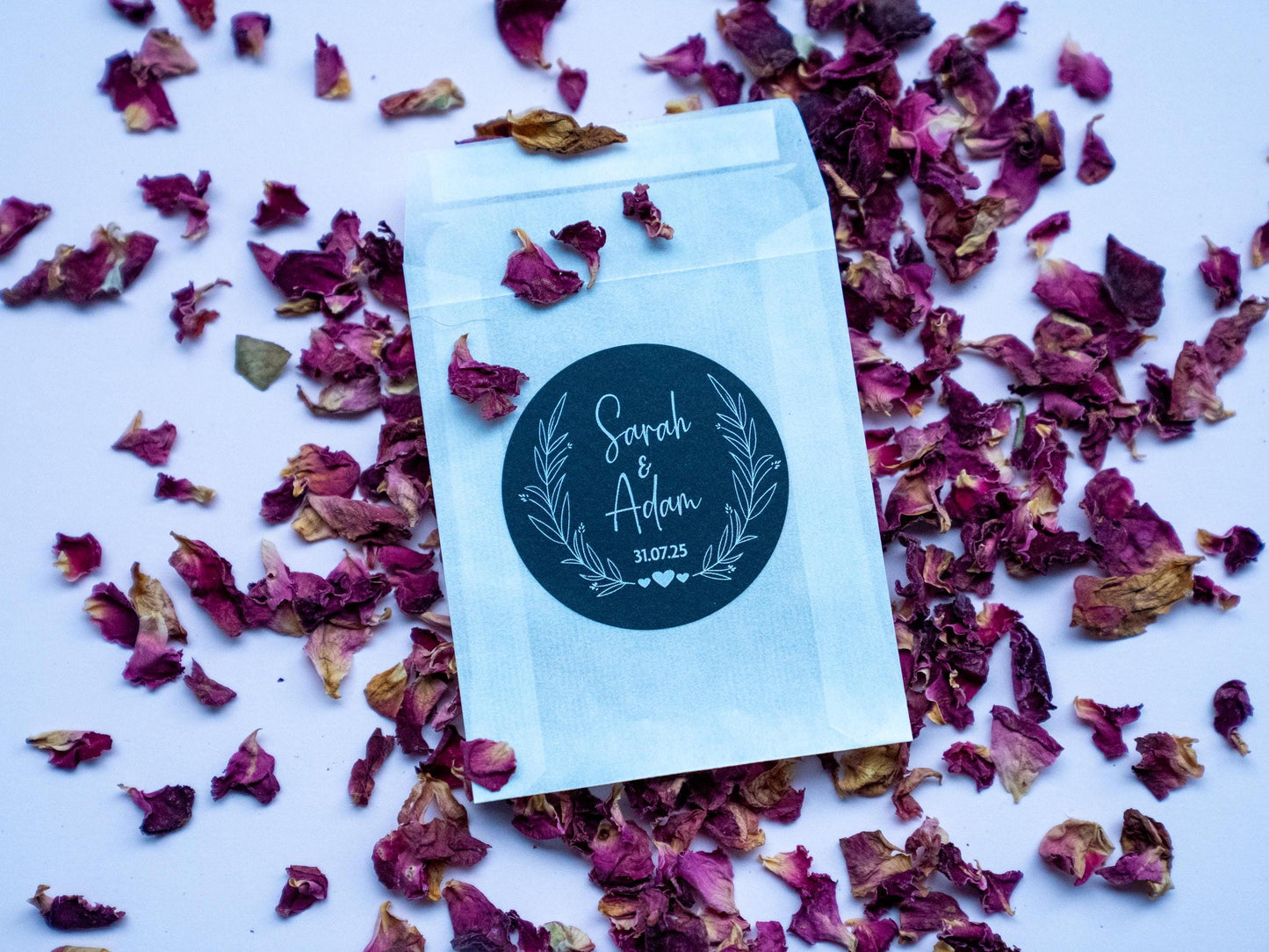 Personalised Black Wedding Sticker