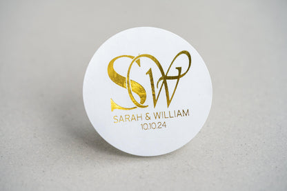 Personalised Foil Monogram Sticker