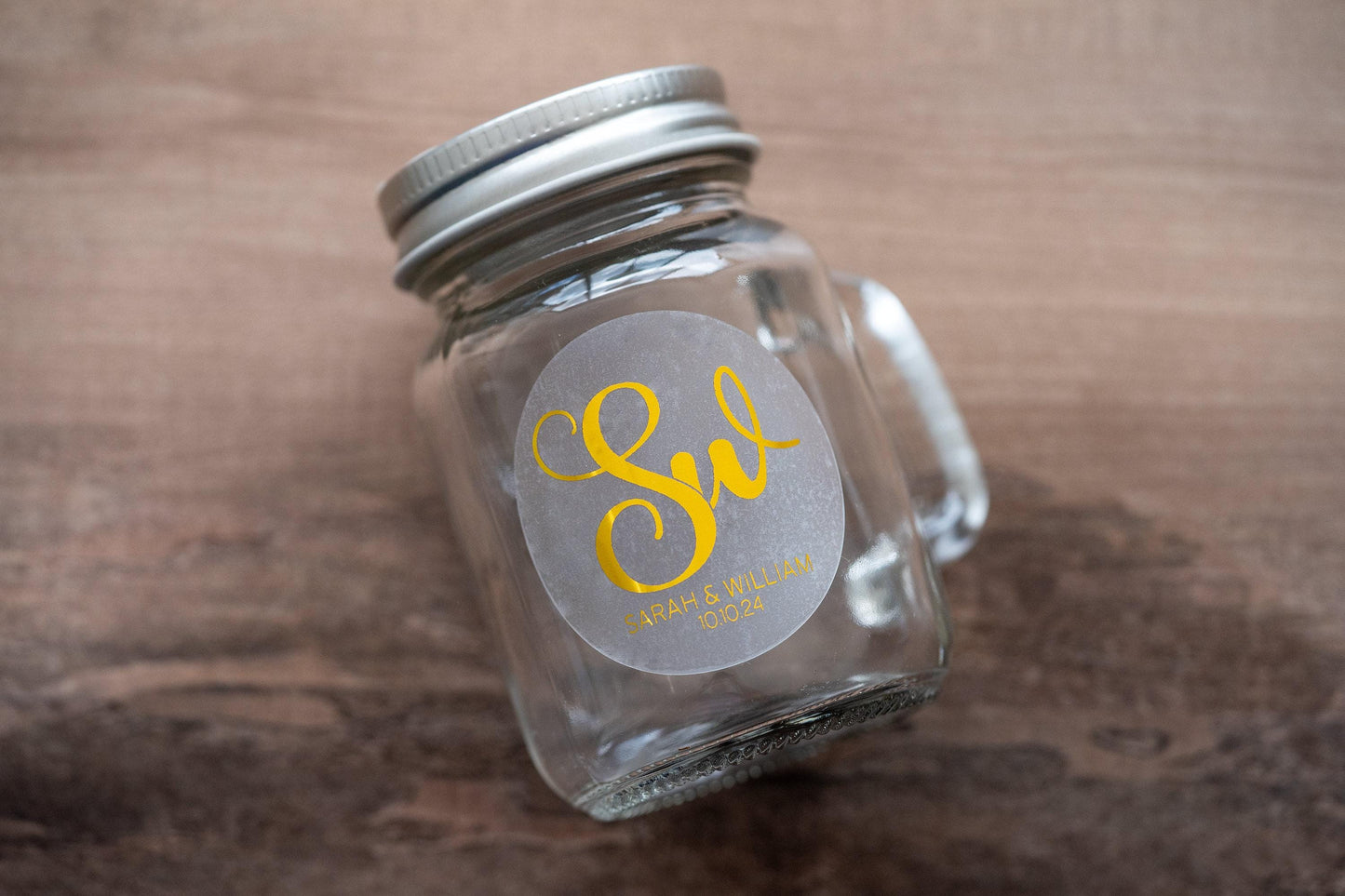 Personalised Monogram Foil Wedding Stickers