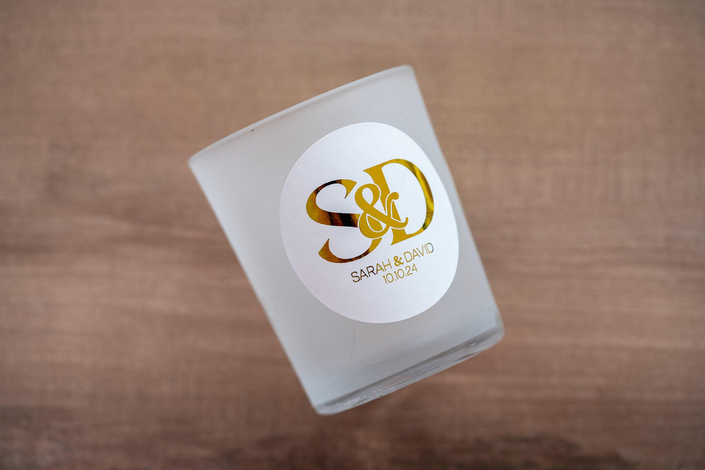 Foil Wedding Monogram Sticker