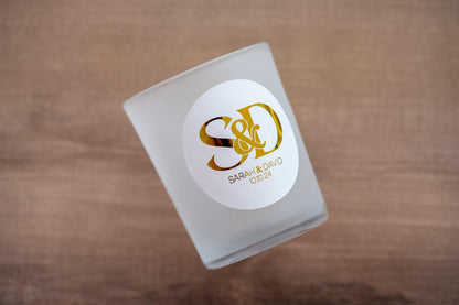Foil Wedding Monogram Sticker