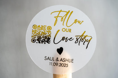 Foil Save The Date QR Code Wedding Stickers
