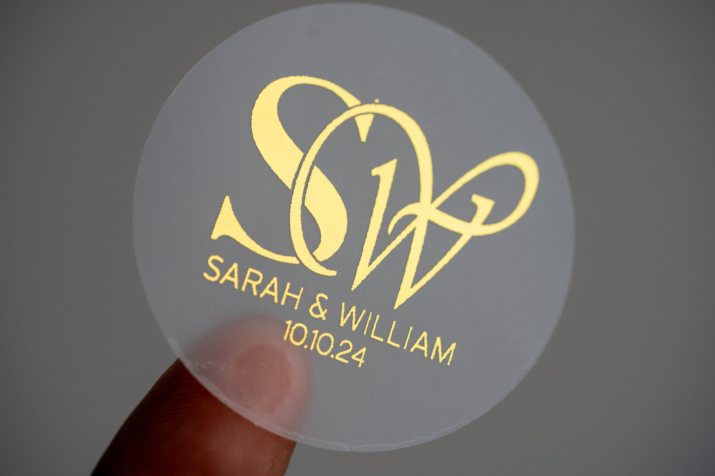 Personalised Foil Monogram Sticker