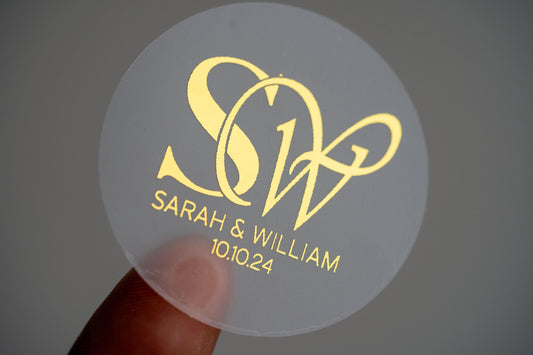 Personalised Foil Monogram Sticker