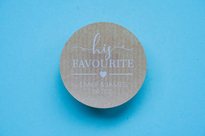 Kraft Wedding Favour Stickers