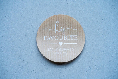Kraft Wedding Favour Stickers