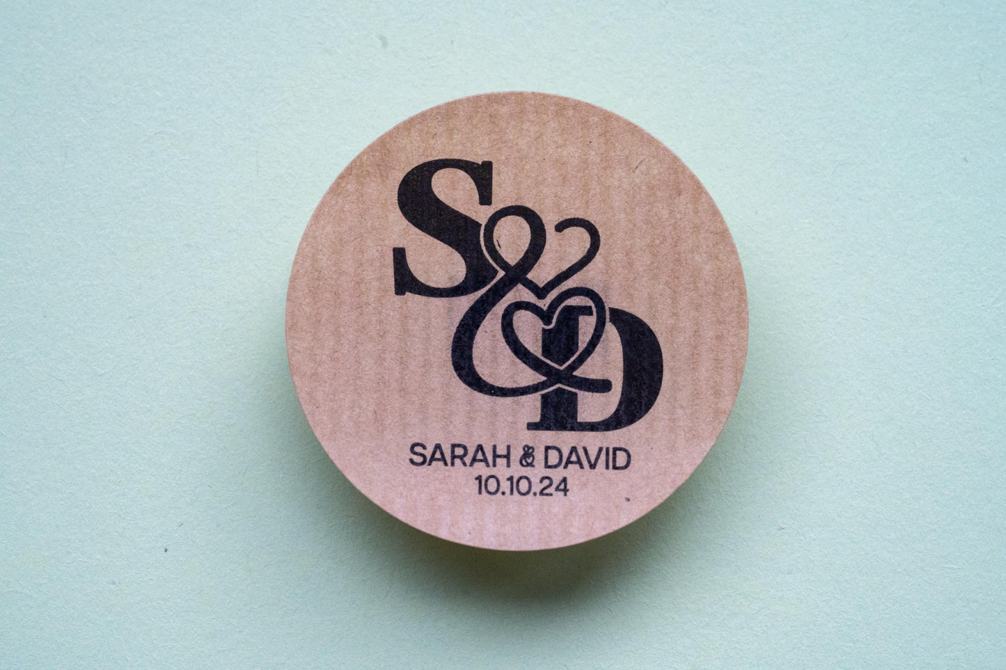 Personalised Kraft Monogram Stickers