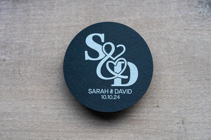Personalised Black Monogram Stickers