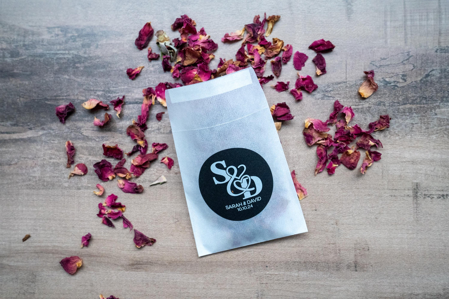 Personalised Black Monogram Stickers