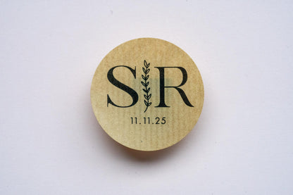Personalised Kraft Monogram Stickers