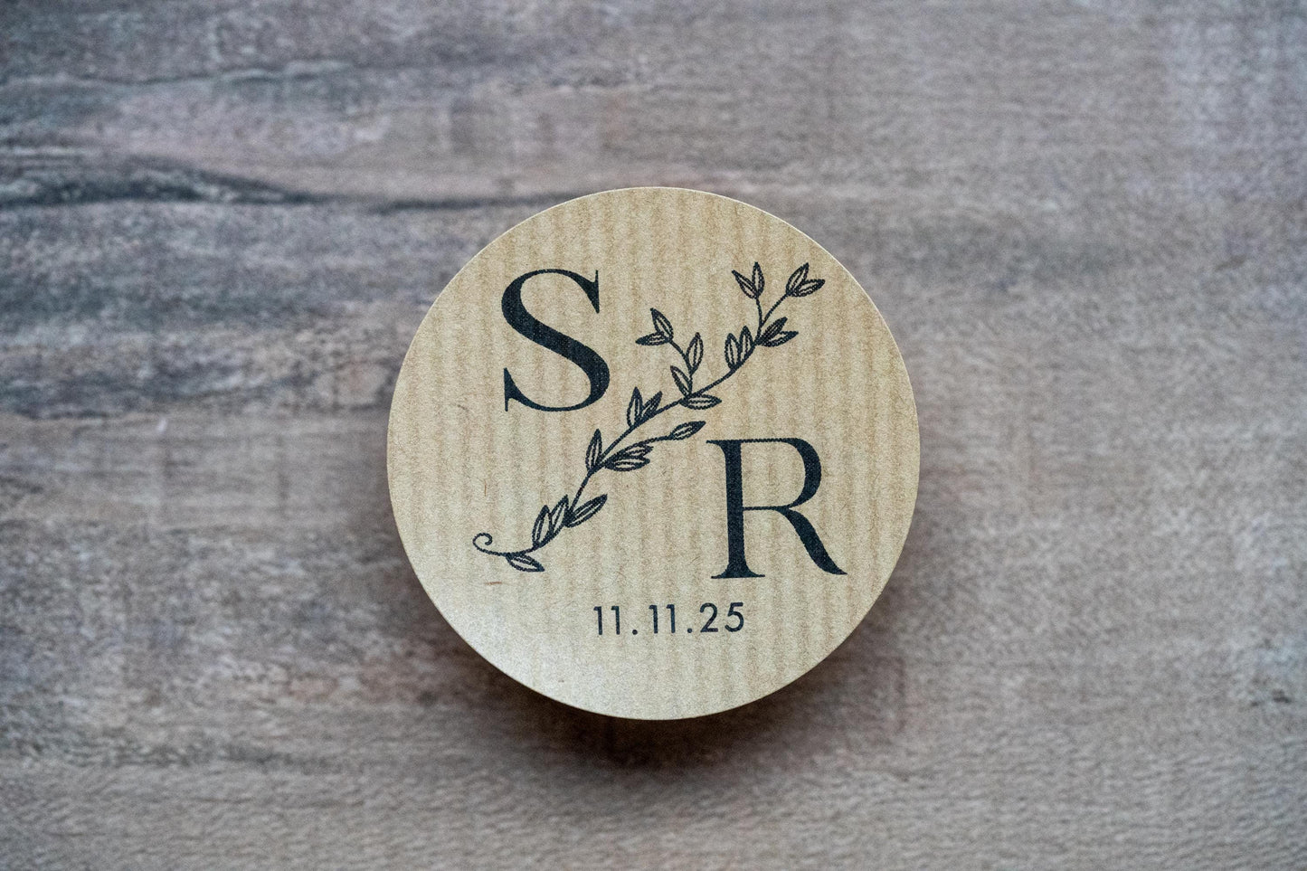 Custom Kraft Monogram Stickers