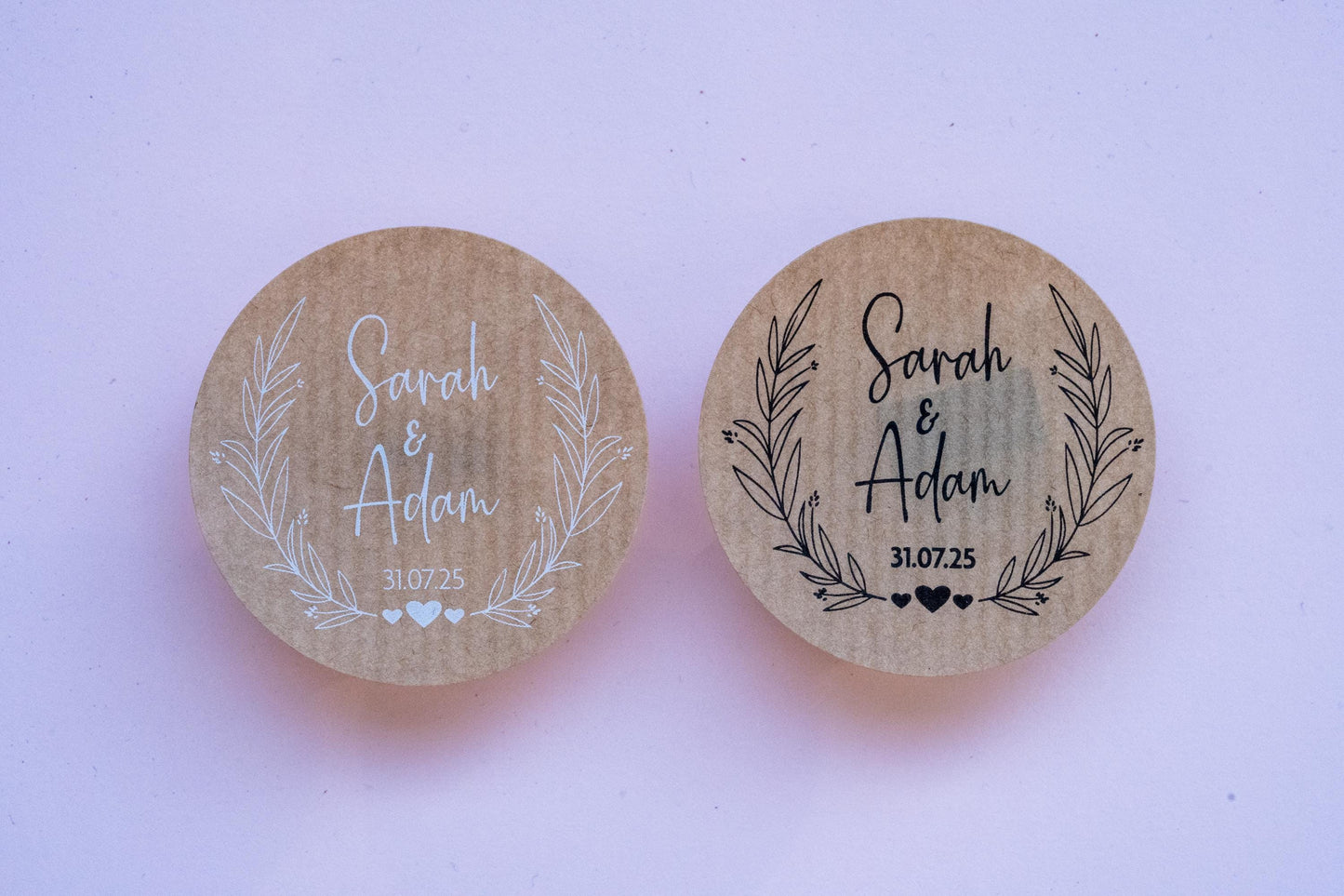 Custom Kraft Wedding Stickers