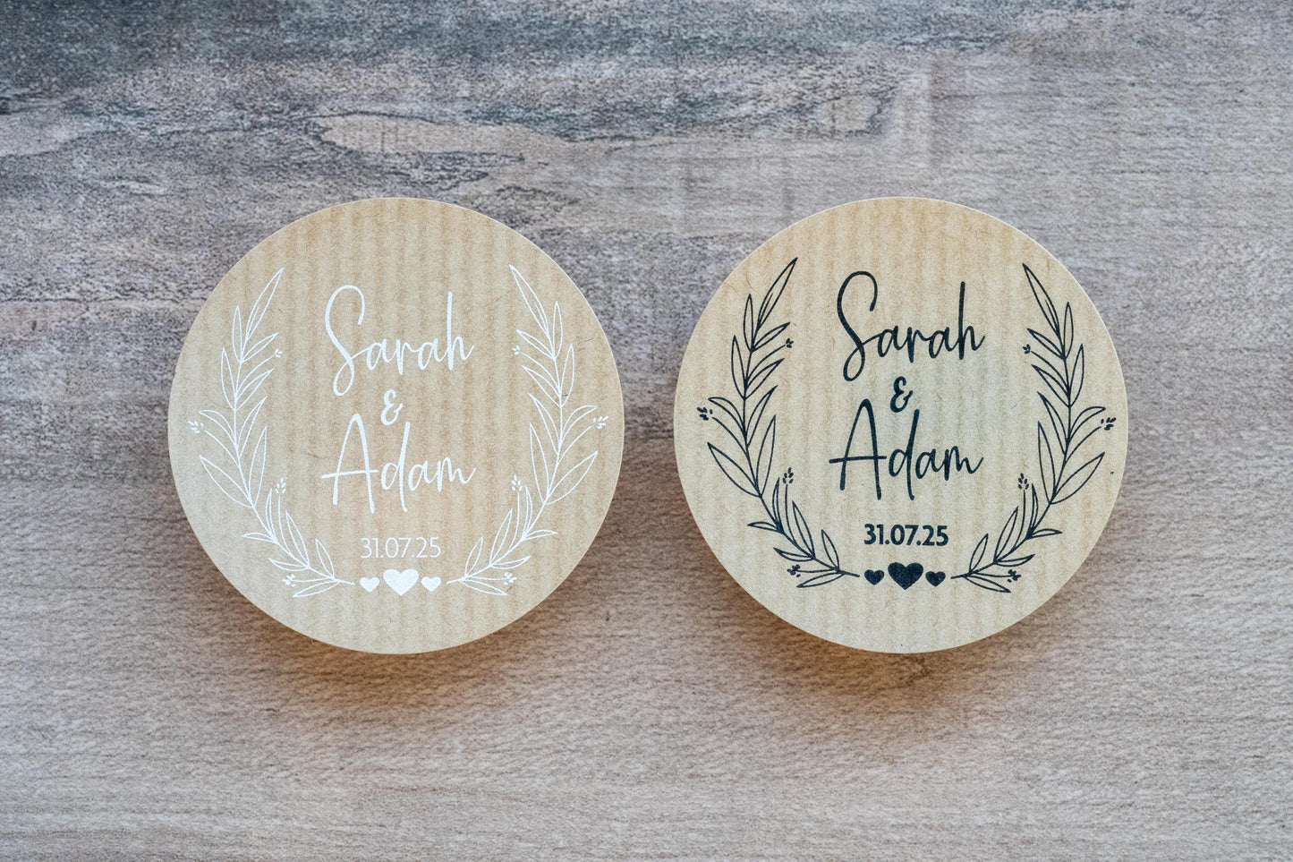 Custom Kraft Wedding Stickers