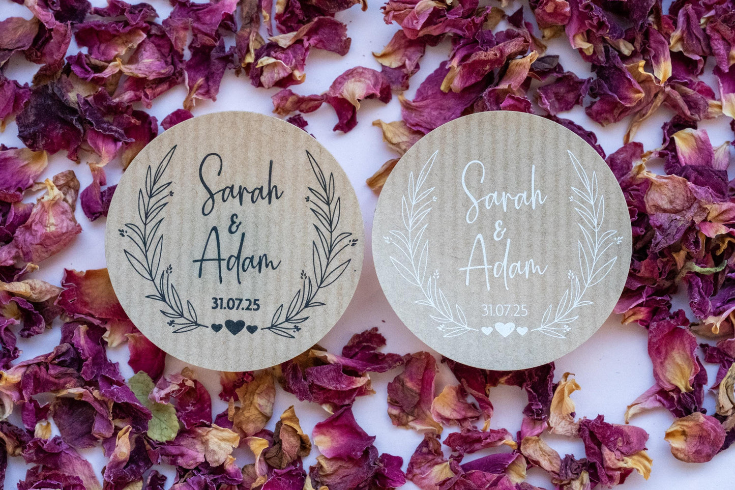 Custom Kraft Wedding Stickers