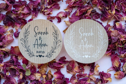 Custom Kraft Wedding Stickers