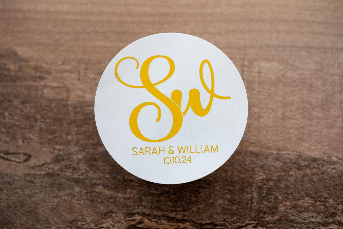 Personalised Monogram Foil Wedding Stickers
