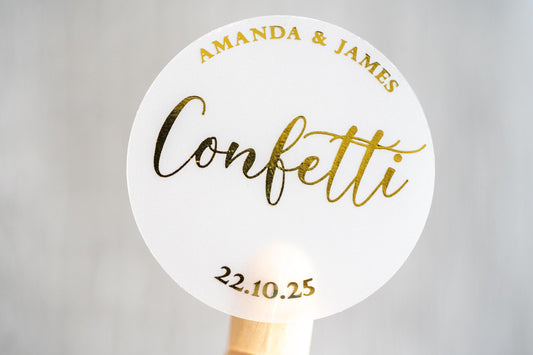 Personalised Foil Confetti Stickers