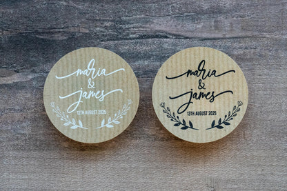Kraft Custom Wedding Stickers