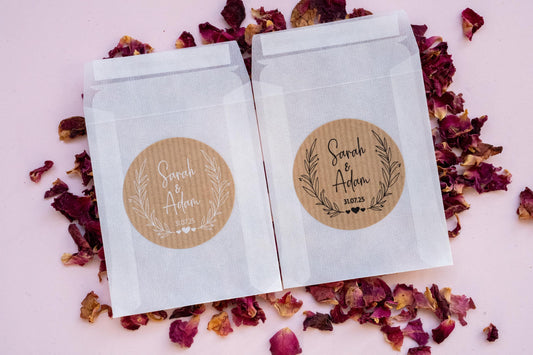 Custom Kraft Wedding Stickers