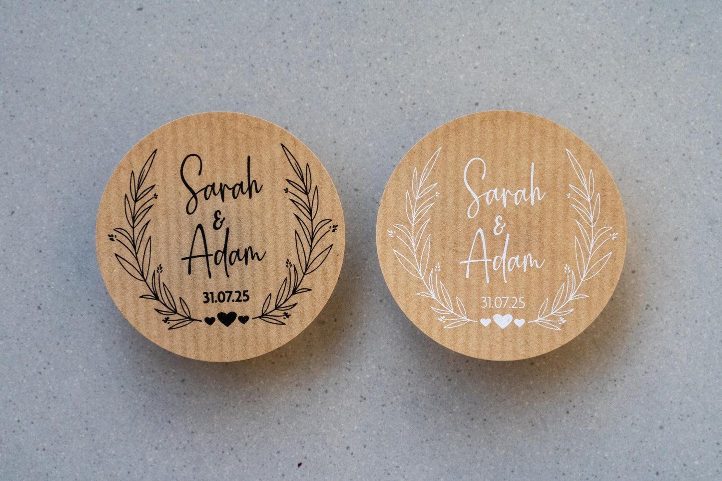 Custom Kraft Wedding Stickers