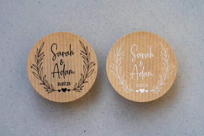 Custom Kraft Wedding Stickers