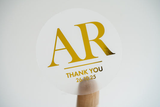 Personalised Foil Monogram Label